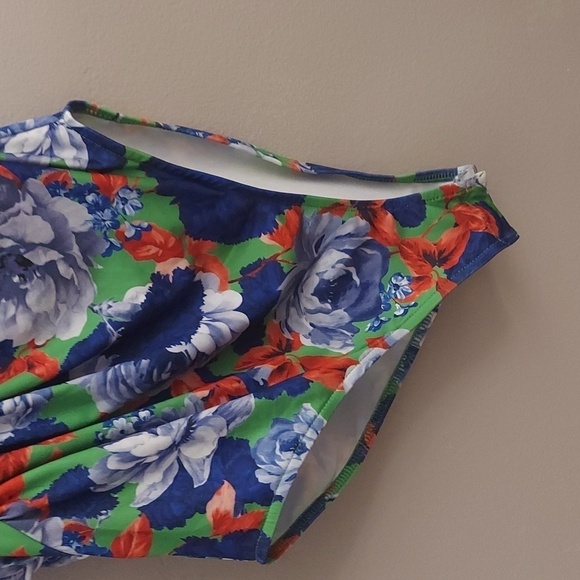 ZARA One Sleeve Floral Asymmetric Bodysuit - Picture 8 of 14